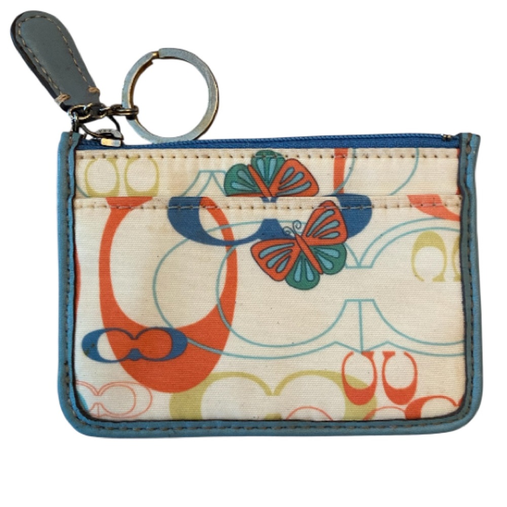 Y2K Coach Optic Signature Butterfly Zip Tote,cardholder, wristlet and med pouch - Picture 7 of 15